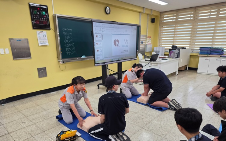 춘천소방서, 한샘고 학생 대상 심폐소생술 교육