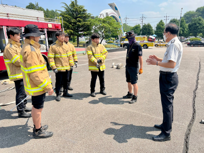 소방기술경연대회 훈련장 관서장 위문 및 격려