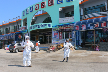 간성남성의소대, 코로나19 확산 방지 방역 지원 활동