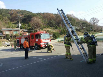 강원도 소방기술경연대회 맹연습