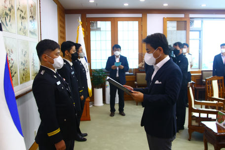 강원소방 구급대원 3인, '선행 의인상' 도지사 표창