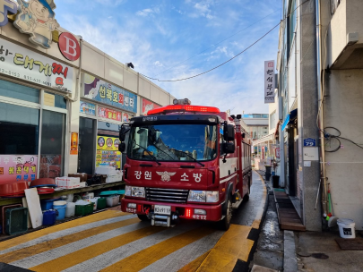 속초소방서, 화재현장 골든타임 확보 중요성 홍보