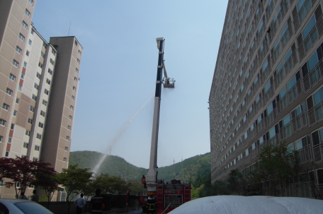 고층건물 합동소방 훈련 실시~