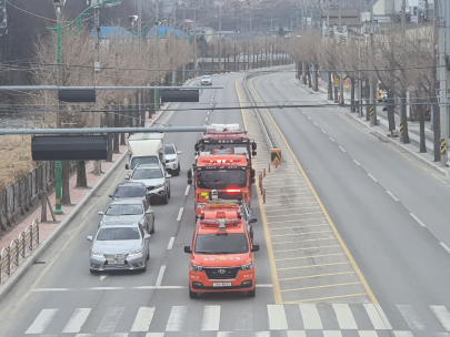 태백소방서, 소방출동로 확보 및 불법 주정차금지구간 집중 단속의 날 운영