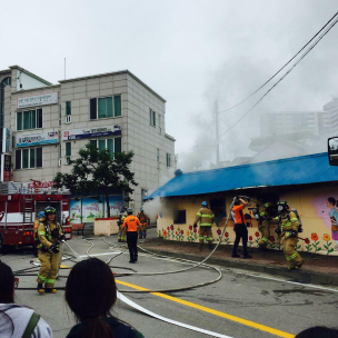 양양읍 구교리 주택화재 진압