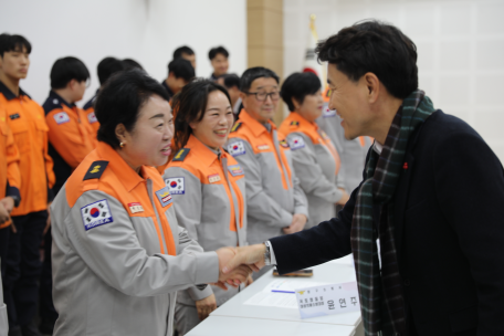 김진태 강원특별자치도지사, 양구소방서 방문…현안업무 청취 및 직원 격려